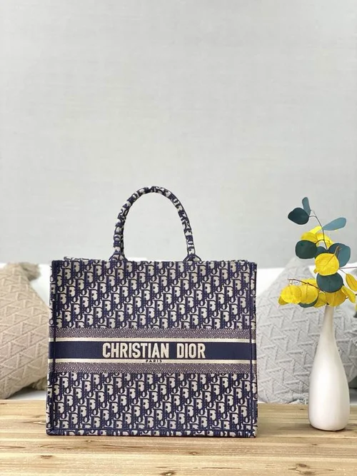 Dior Original Book Tote Large Authentic Embroidery Luxury