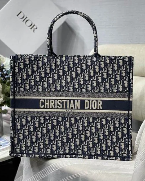 Dior Original Book Tote Large Authentic Embroidery Luxury