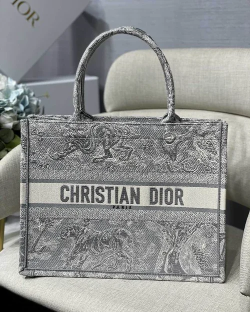Dior Original Book Tote Large Authentic Embroidery Luxury