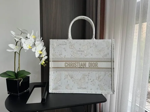 Dior Original Book Tote Large Authentic Embroidery Luxury