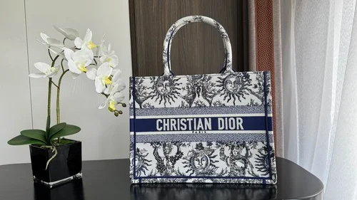 Dior Original Book Tote Large Authentic Embroidery Luxury