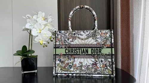 Dior Original Book Tote Large Authentic Embroidery Luxury