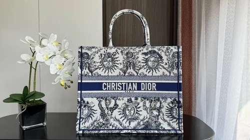 Dior Original Book Tote Large Authentic Embroidery Luxury