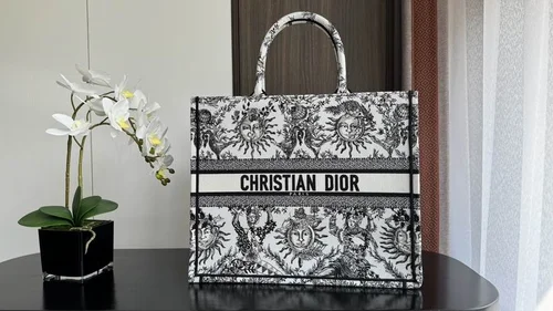 Dior Original Book Tote Large Authentic Embroidery Luxury