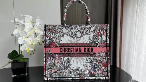 Dior Original Book Tote Large Authentic Embroidery Luxury