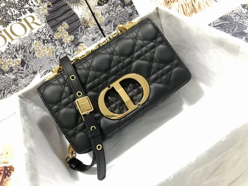 Dior Original Caro Small Chain Bag Authentic Quilted Luxury