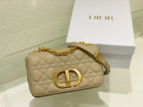 Dior Original Caro Small Chain Bag Authentic Quilted Luxury