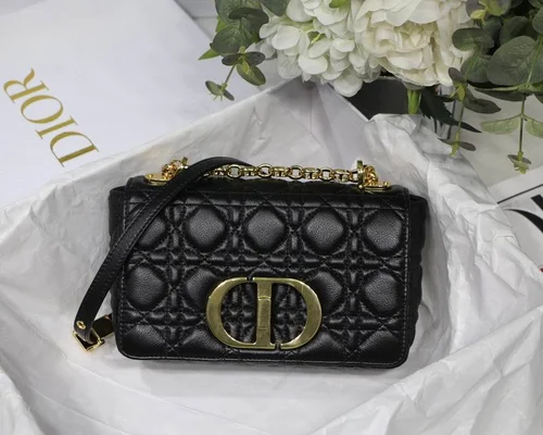 Dior Original Caro Small Chain Bag Authentic Quilted Luxury