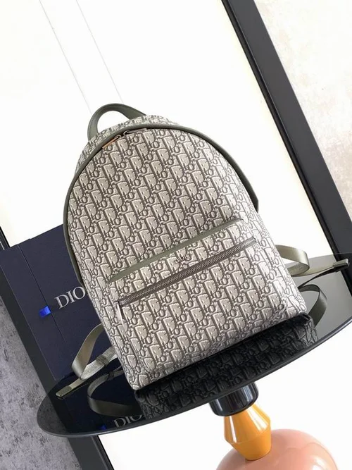 Dior Original Backpack Large Authentic Oblique Canvas Luxury