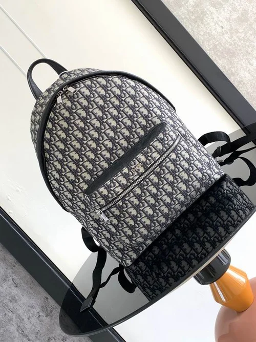 Dior Original Backpack Large Authentic Oblique Canvas Luxury