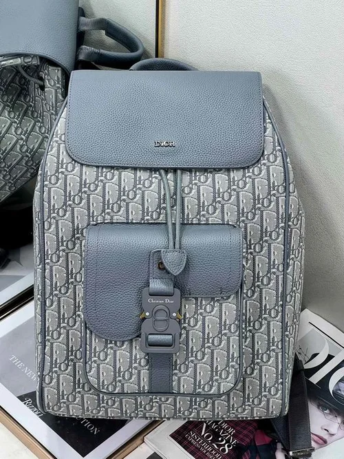 Dior Original Backpack Large Authentic Oblique Canvas Luxury