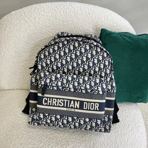 Dior Original Backpack Large Authentic Oblique Canvas Luxury