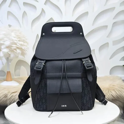 Dior Original Backpack Large Authentic Oblique Canvas Luxury