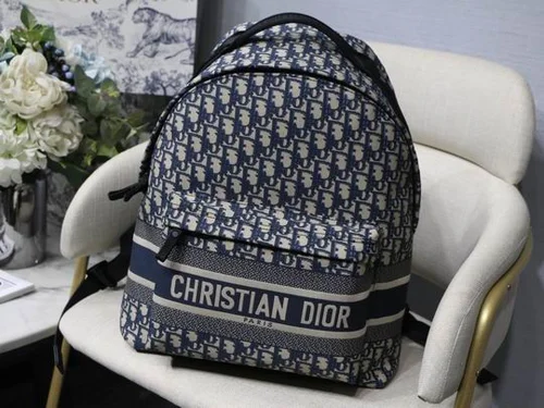 Dior Original Backpack Large Authentic Oblique Canvas Luxury