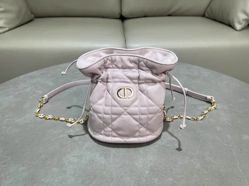 Dior Original Bucket Bag Small Authentic Drawstring Luxury