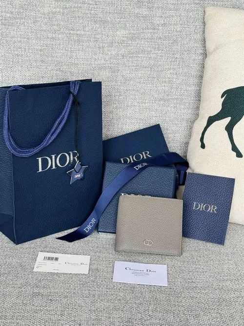 Dior Original Women's Wallet Authentic Oblique Canvas Luxury