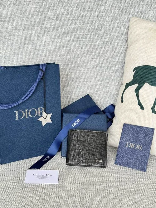 Dior Original Women's Wallet Authentic Oblique Canvas Luxury