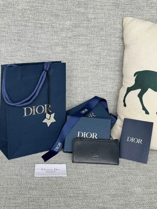 Dior Original Women's Wallet Authentic Oblique Canvas Luxury