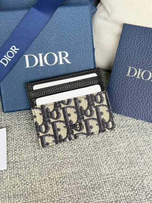 Dior Original Women's Wallet Authentic Oblique Canvas Luxury