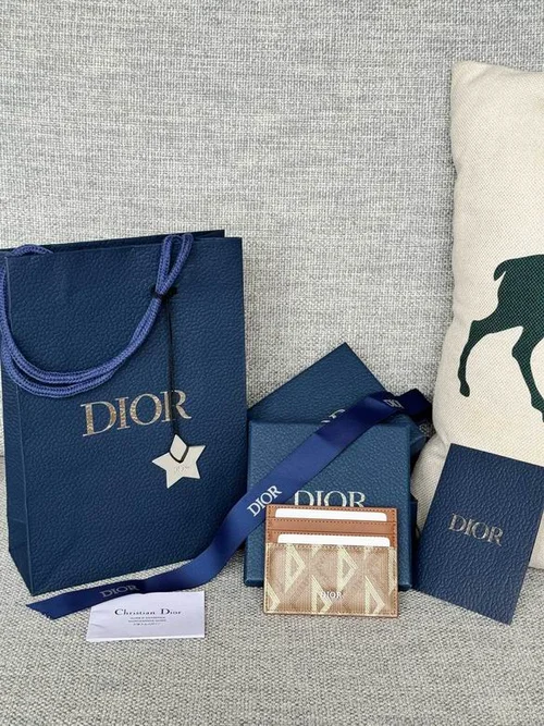 Dior Original Women's Wallet Authentic Oblique Canvas Luxury