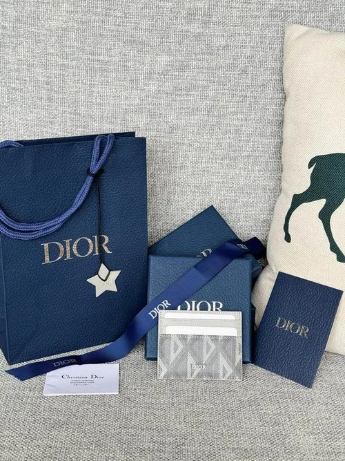 Dior Original Women's Wallet Authentic Oblique Canvas Luxury