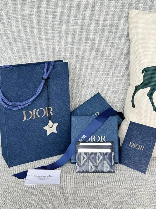 Dior Original Women's Wallet Authentic Oblique Canvas Luxury