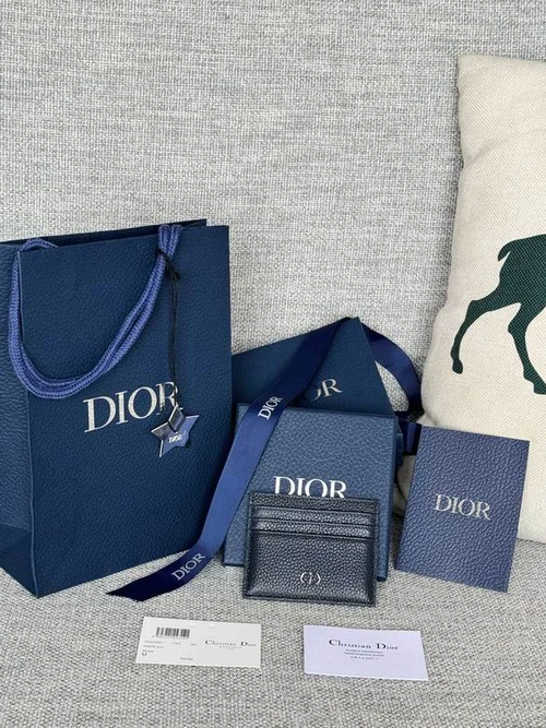 Dior Original Women's Wallet Authentic Oblique Canvas Luxury