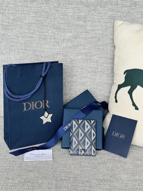 Dior Original Women's Wallet Authentic Oblique Canvas Luxury