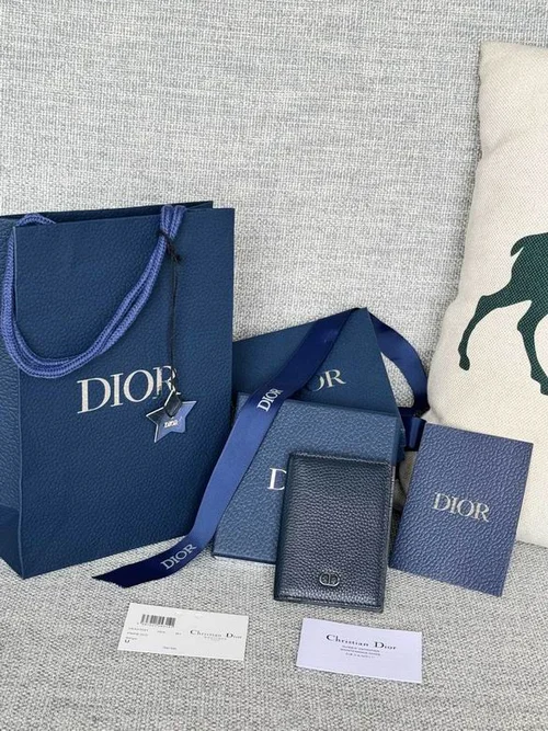 Dior Original Women's Wallet Authentic Oblique Canvas Luxury