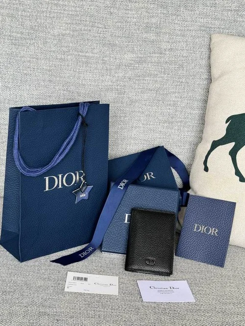 Dior Original Women's Wallet Authentic Oblique Canvas Luxury