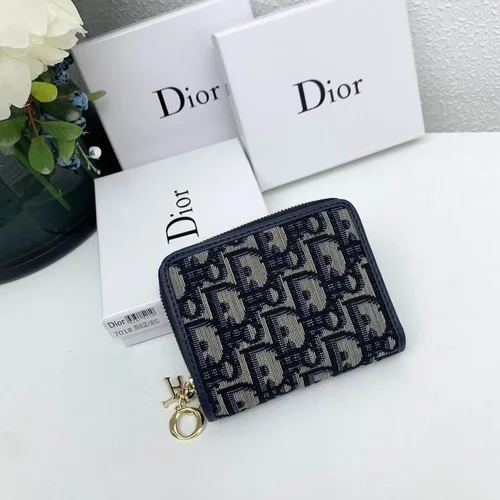 Dior Original Women's Wallet Authentic Oblique Canvas Luxury