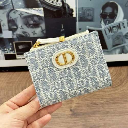 Dior Original Women's Wallet Authentic Oblique Canvas Luxury
