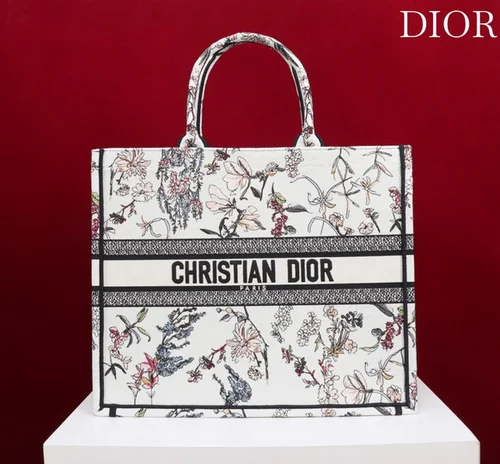 Dior Original Book Tote Large Authentic Embroidery Luxury