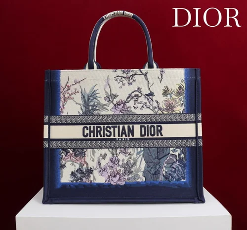 Dior Original Book Tote Large Authentic Embroidery Luxury