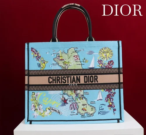 Dior Original Book Tote Large Authentic Embroidery Luxury