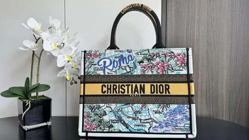 Dior Original Book Tote Large Authentic Embroidery Luxury