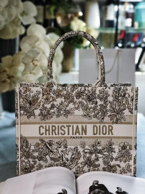 Dior Original Book Tote Large Authentic Embroidery Luxury
