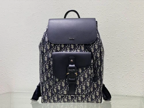 Dior Original Backpack Large Authentic Oblique Canvas Luxury