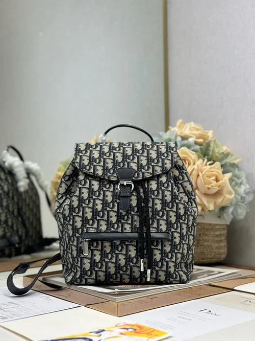 Dior Original Backpack Large Authentic Oblique Canvas Luxury