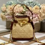 Dior Original Bucket Bag Small Authentic Drawstring Luxury