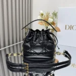 Dior Original Bucket Bag Small Authentic Drawstring Luxury