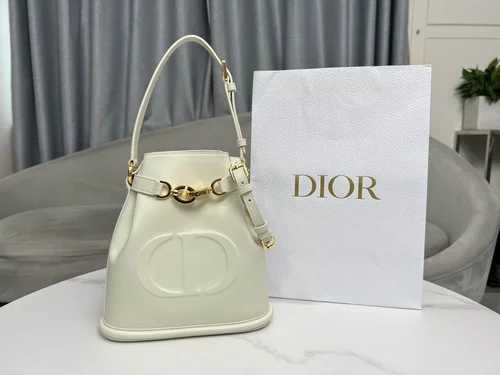 Dior Original Bucket Bag Small Authentic Drawstring Luxury