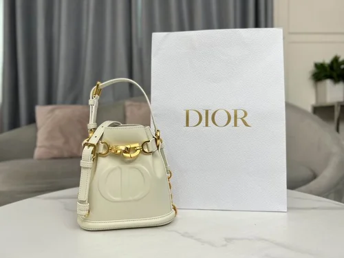Dior Original Bucket Bag Small Authentic Drawstring Luxury