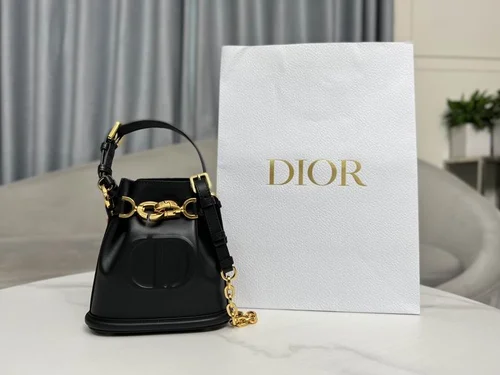 Dior Original Bucket Bag Small Authentic Drawstring Luxury