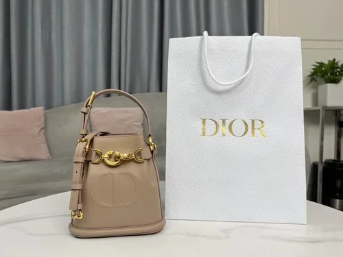 Dior Original Bucket Bag Small Authentic Drawstring Luxury