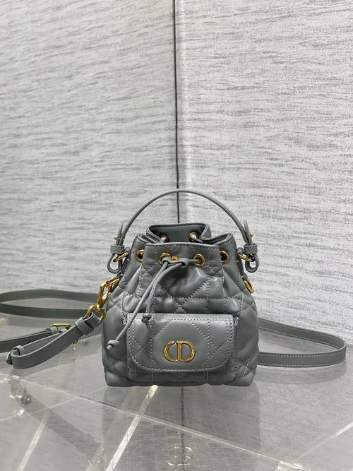 Dior Original Bucket Bag Small Authentic Drawstring Luxury