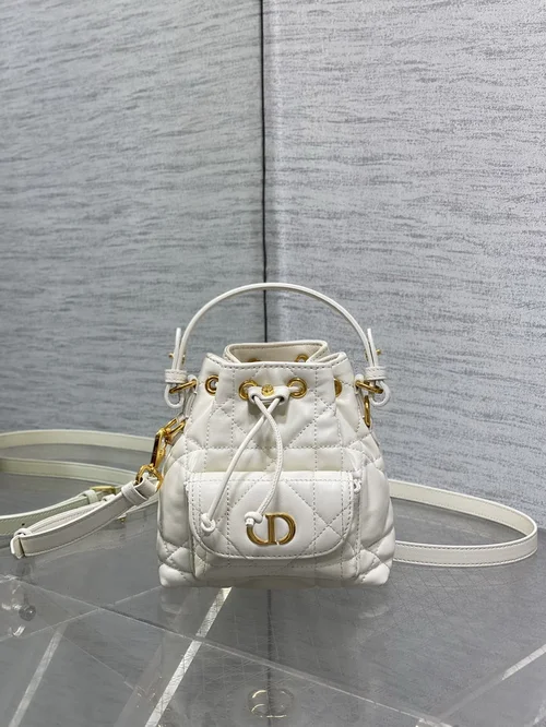 Dior Original Bucket Bag Small Authentic Drawstring Luxury