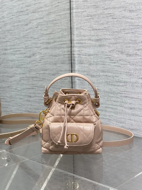Dior Original Bucket Bag Small Authentic Drawstring Luxury