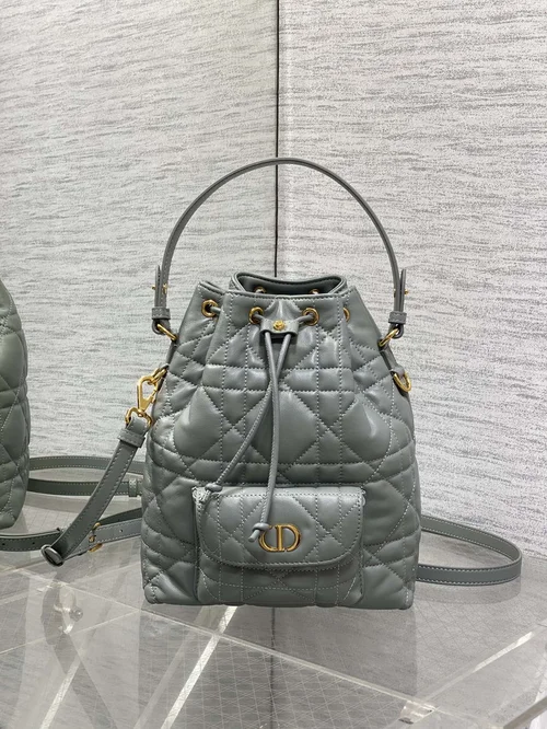 Dior Original Bucket Bag Small Authentic Drawstring Luxury