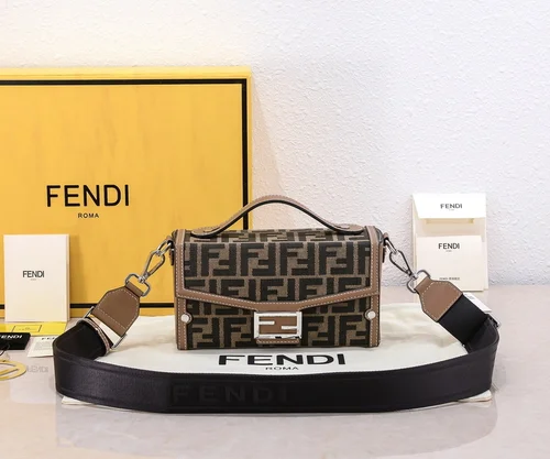 11 Fendi Baguette Medium Flap Bag Women Luxury FF Canvas